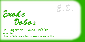 emoke dobos business card